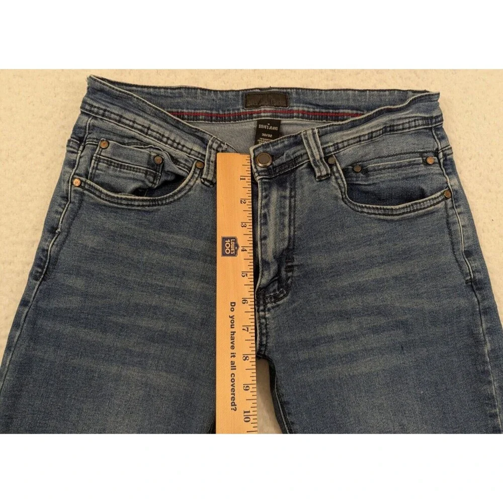 Steve's Jeans Women's Jeans Low Rise 28x25 Blue Stretch Denim Raw Hem Frayed - Picture 5 of 13